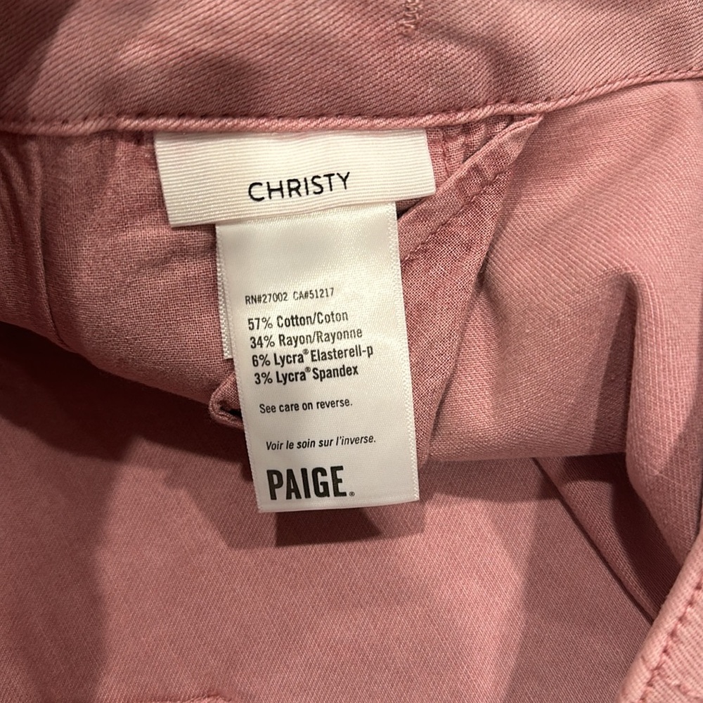 Paige Christy Cargo Jeans Pants VINTAGE GARDEN ROSE sz 30 - Picture 6 of 7
